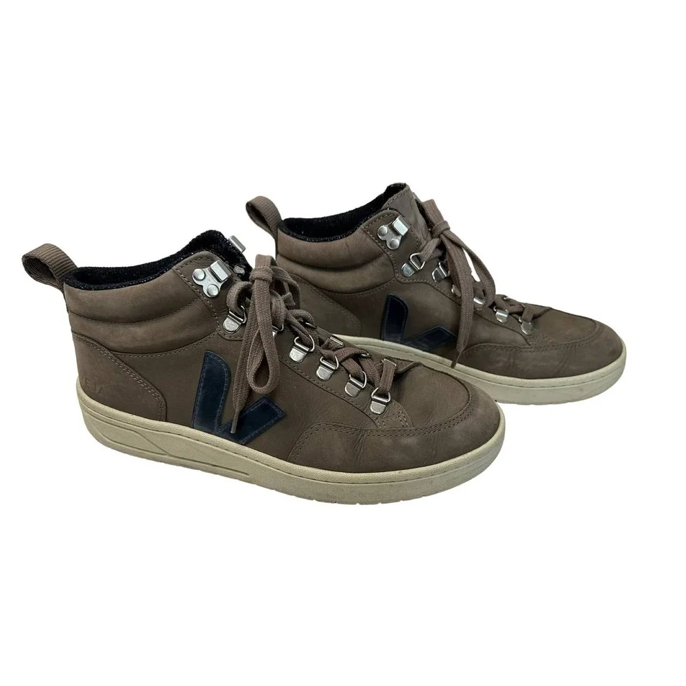 Veja Roraima Brown‎ Nubuck Leather High Top Sneakers Mens 7 Womens 9